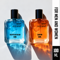 BRIT ACCENT Combo Pack Of 2|Depth Of Ocean-Canyon|Parfum|Long-Lasting|Specially Currated| Eau de Toilette - 100 ml (For Men & Women)